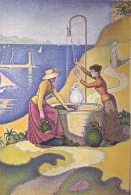 Paul Signac Women at the Well (Young Provencal Women at the Well) (mk06) Germany oil painting art